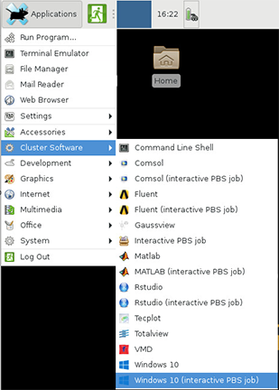 ThinLinc Applications list