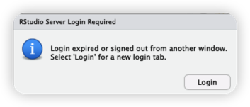 Rstudio login required
