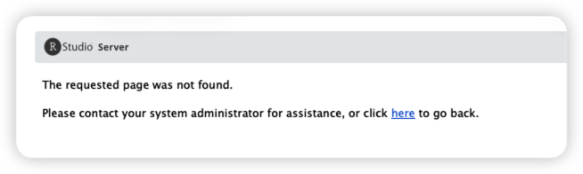 Rstudio URL mismatch