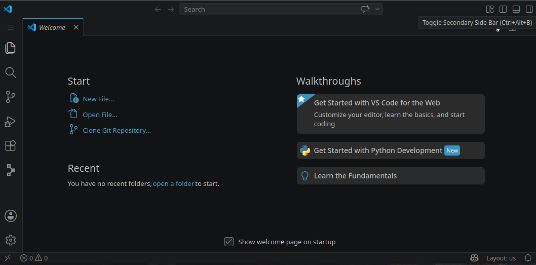 Screenshot of a VS Code server running in-browser