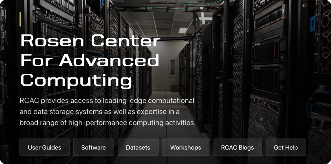 RCAC Documentation hero banner